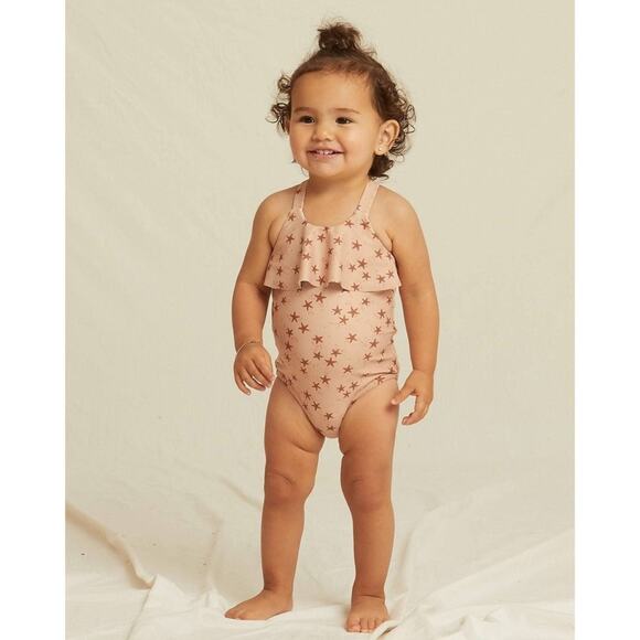 Rylee & Cru Baby Girl Ruffle Stars One Piece Swimsuit SPF - Picture 2 of 7